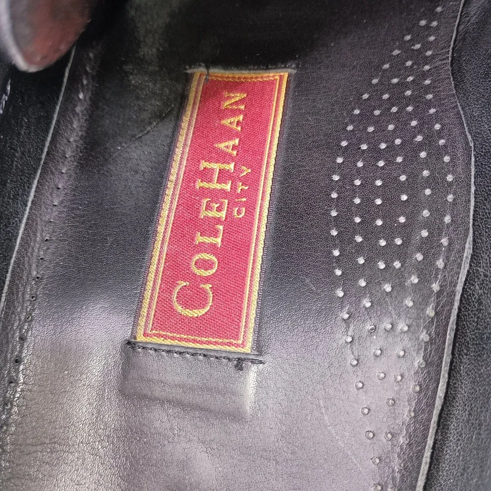 Cole Haan City Mens Black Leather Cap Toe Derby Dress Shoes 13 M C01630 Oxford